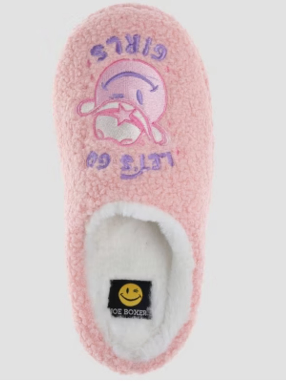 Joe Boxer Pink Plush Let’s Go Girls Clog Slippers Size XL (10-11)
